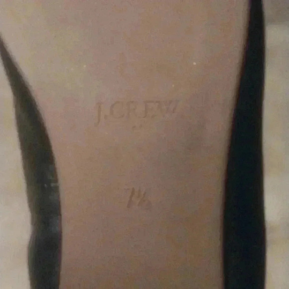 JCREW Lizzie Leather Black Ballet Flats - Picture 5 of 8